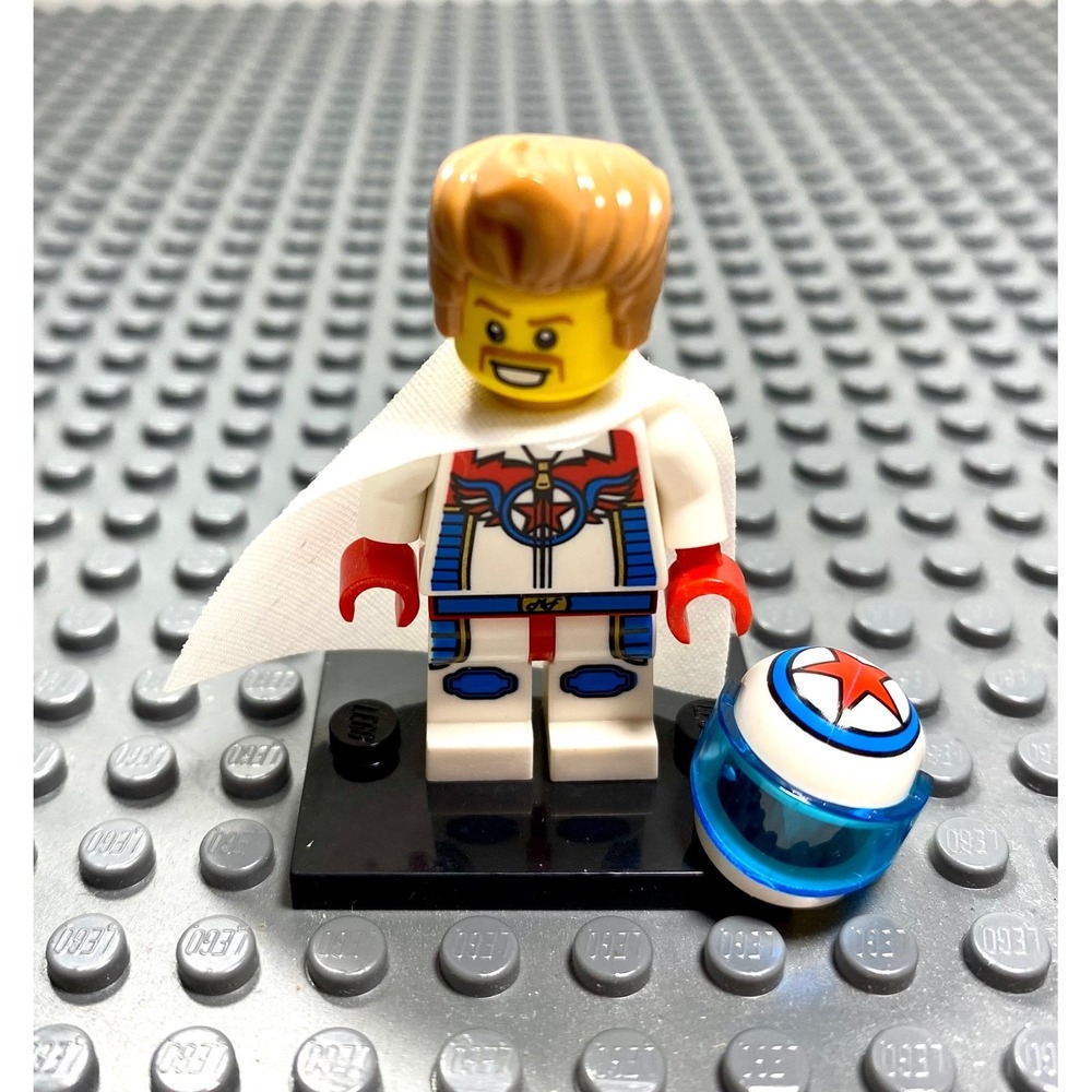 LEGO Minifigure Series 7 Stuntman Daredevil Rider COL103 Retired White Cape